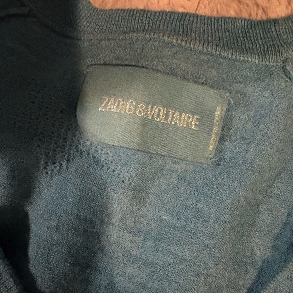 Zadig & Voltaire Teal Crewneck Sweater for Men
